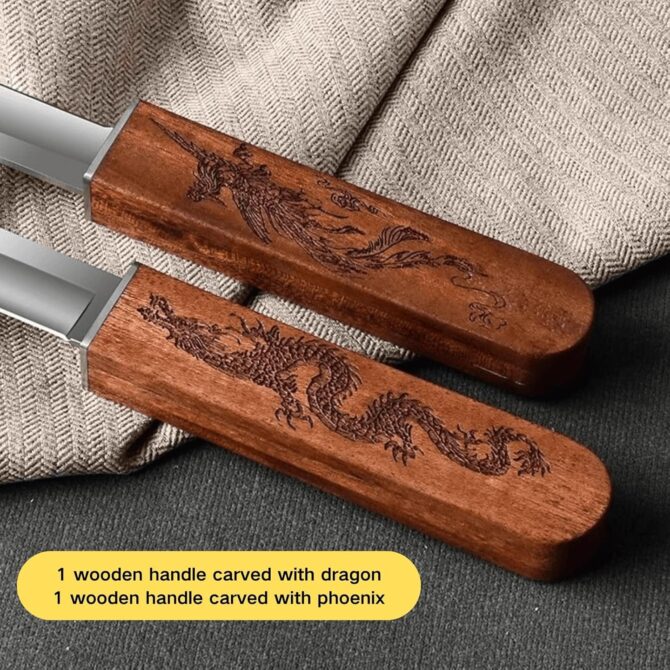 2 in 1 Professional D2 Steel Kiritsuke Chef Knife - Premium Edge Retention Kitchen Blade