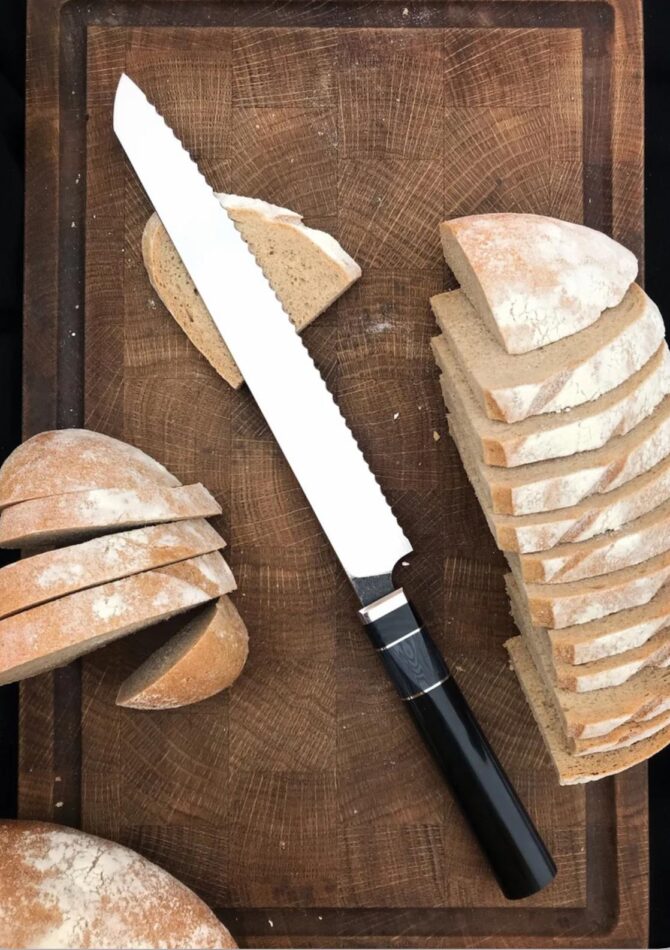 Hand-Forged D2 Steel Kiritsuke Slicer Knife - Ultimate Japanese-Style Edge Retention