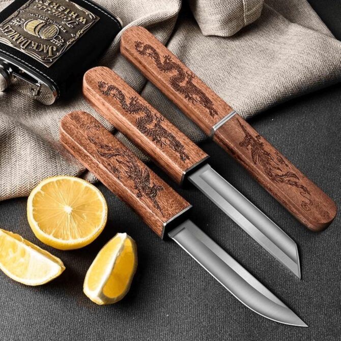 2 in 1 Professional D2 Steel Kiritsuke Chef Knife - Premium Edge Retention Kitchen Blade