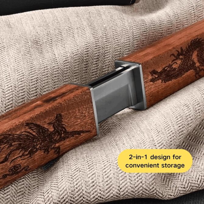 2 in 1 Professional D2 Steel Kiritsuke Chef Knife - Premium Edge Retention Kitchen Blade